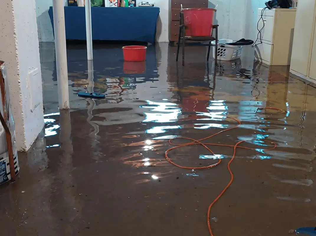 Basement with boiler, cabinets and washing machine completely flooded in Scottsdale, AZ