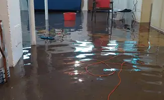 Basement with boiler, cabinets and washing machine completely flooded in Scottsdale, AZ