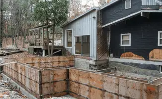 Prepared site with foundation forms for home remodeling and addition project in Scottsdale, AZ