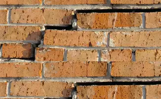 Brick wall with serious structural damage in Scottsdale, AZ